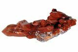 Natural, Red Quartz Crystal Cluster - Morocco #181564-1